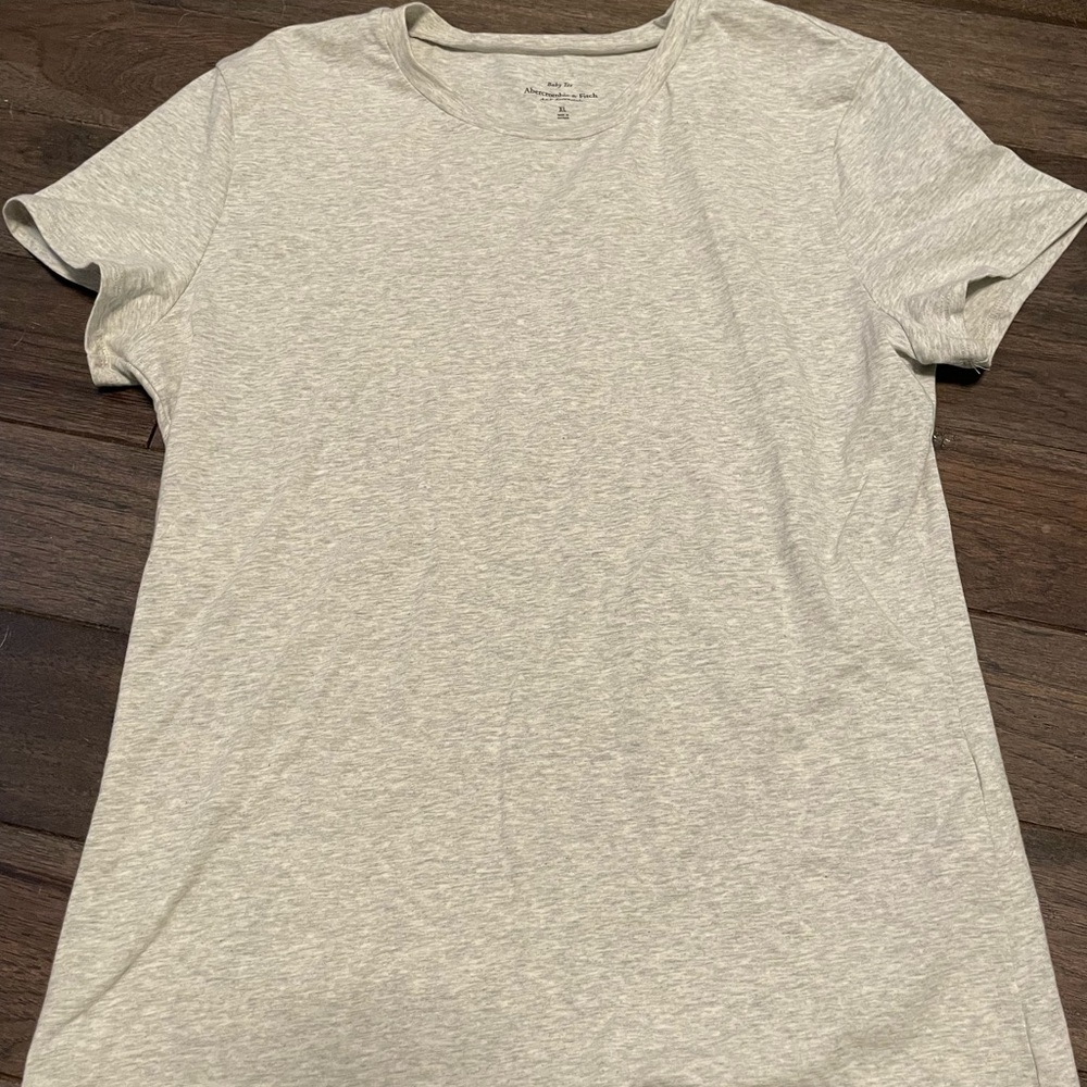 Abercrombie & Fitch Light Gray Baby Tee